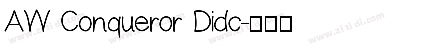 AW Conqueror Didc字体转换